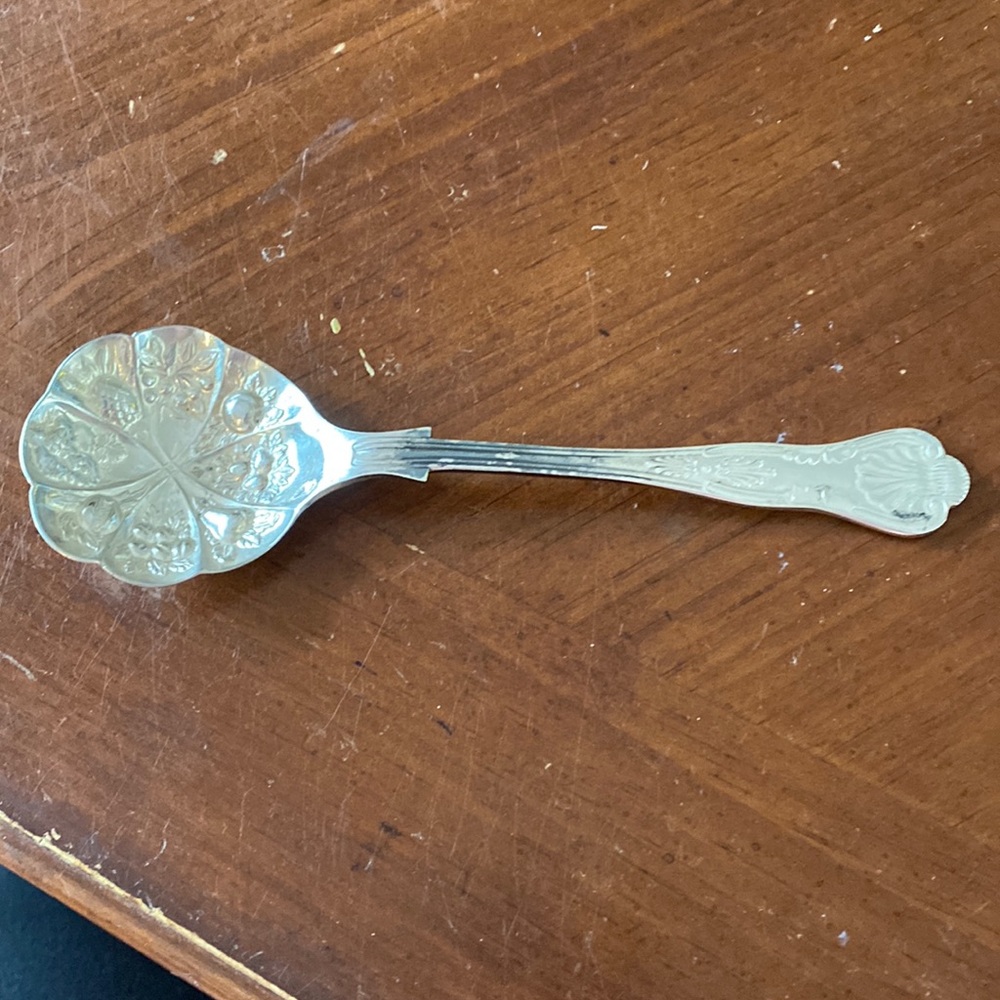 Vintage Kings pattern Silverplated Jam spoon